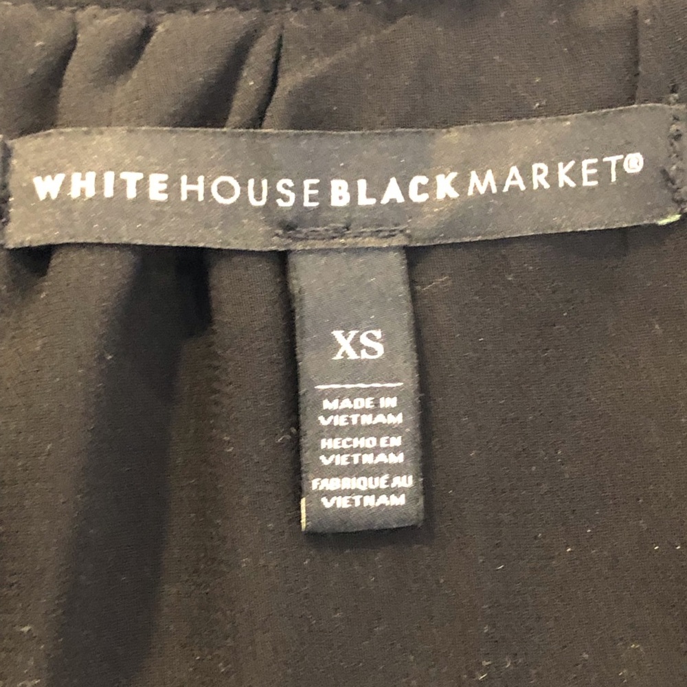 White House Black Market Black Top with Metallic Clip Jacquard Shell, Size XS - Picture 8 of 10